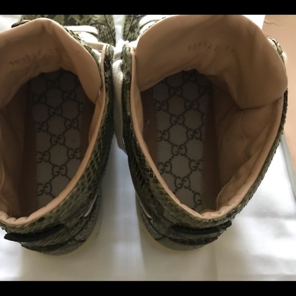 Gucci Genuine Snake Skin High Top Sneaker - Picture 6 of 10
